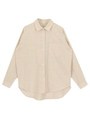 ストライプオーバーシャツ/ベージュ