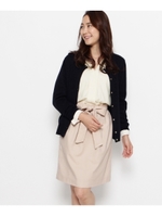 オックススカートサッシュリボンワンピース/ライトベージュ(051)