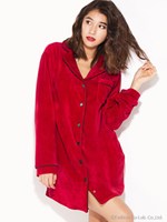 ALL DAY VELOUR SLEEPワンピース/RED