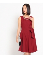 Dorry Doll パールビジュー付リボンワンピース/ネイビー(093)