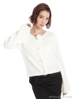 ぽんぽんカーデ/ブラック