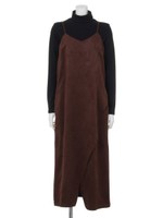 インナーセットスウェードキャミワンピース/ブラウン