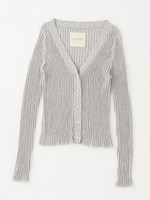 ショート丈ニットカーデ/L-GRAY