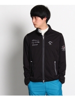 刺繍入りスタンドジップアップブルゾン/ブラック(019)