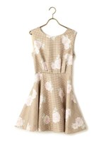 【LIZ LISA】千鳥花ワンピース/ベージュ