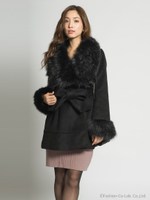 ボリュームファーコート/キャメル