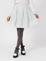 ピュアフラワータックフレアースカート/アイボリー