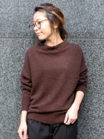 フェレットタッチボトルネックニット/アイボリー