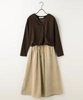 ポンチコーデュロイドッキングワンピース