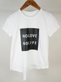 NO LOVE NO LIFE Tシャツ(RUBBER PRINT)/グレー*ホワイト