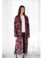 【1/5までNEWYEARSALE価格】【AZUL by moussy】花柄長袖ガウン/柄RED