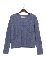 ★JC アランパッチワーク風 ドロップショルダー/DK.Gray