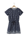 ◆デニムバンダナ柄ワンピース/ネイビー(093)