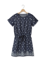 ◆デニムバンダナ柄ワンピース/ネイビー(093)