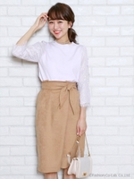 ウエストマークロングタイトスカート/キャメル