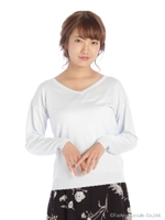 クルーネックニットプルオーバー/シロ