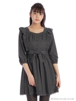 フリルプリンセスツイードワンピース/グレー