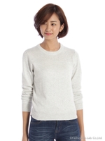 ベーシッククルーニット/カーキ