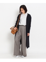 ロングニットカーディガン/ブルー系(094)