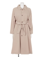 ステンカラーコート/カーキ