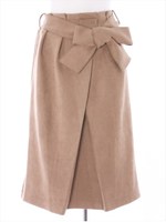 フェイクスウェードリボンスカート/ピンク