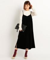 ベロアキャミワンピース