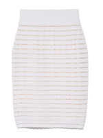 透けニットスカート/OWHT