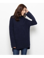 ゆるハイネックワイドニット/オフホワイト(003)