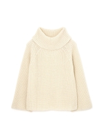 オフタートルベルスリーブニット/ホワイト(030)