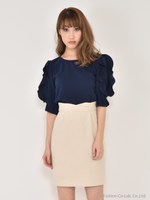 カシュクールタイトスカート/ベージュ