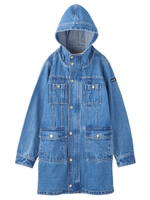 HOODED DENIM COAT/ダークインディゴ