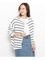 ブルゾン型ニットカーディガン/ホワイト系(302)