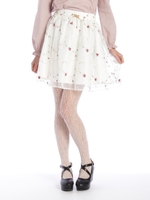 フラワーエンブロイダリーチュールSK/オフホワイト