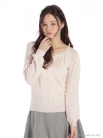 ロマンティックビスチェデザインニット/シロ