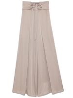 【emmi atelier】サテンタックワイドパンツ/BEG