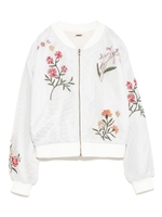 リバーシブルメッシュ刺繍ブルゾン/OWHT