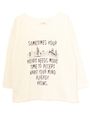 ハンドペイント７分袖Ｔシャツ/ホワイト