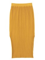 ピンタックニット スカート/ホワイト