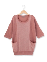 ◆ラメチュニックニット/ダークオレンジ(068)