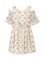 FLORAL EMB STRIPE OP/ネイビー(120)