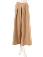 タックロングワイドパンツ/ブラック