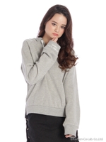 バイカラーコード裏毛PO/杢GRY