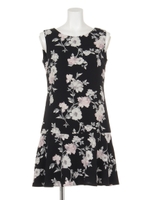 花柄ワンピース/ネイビー