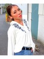 【LATINA】刺繍スキッパーシャツ/BK