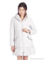 ふわもこボア襟ダウンコート/ベージュ