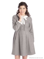 クラシカルガーリーバイカラーワンピース/クロ