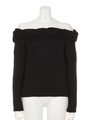 ケーブルオフショルknit TOP/WHT