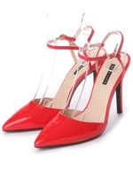 【EVOL】BABY PURE アンクルストラップエナメルパンプス/ベージュエナメル