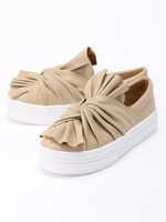 スエードリボンスニーカー/ブラック