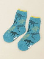 ダイナソー柄JQソックス/ブルー